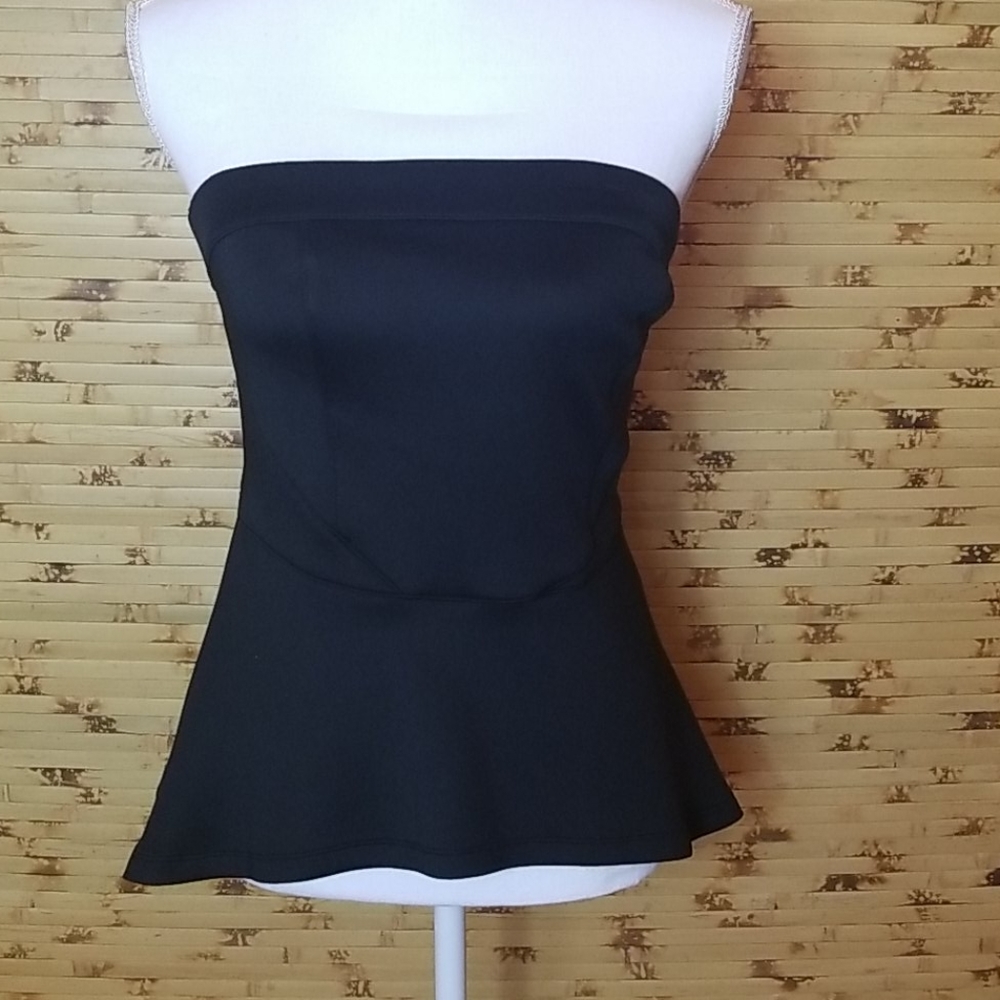 Strapless Peplum Top